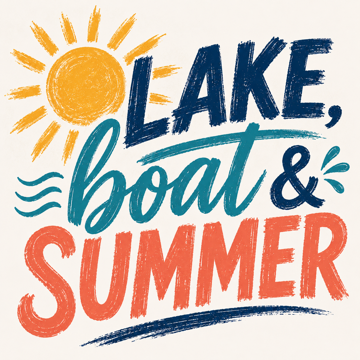 Lake, Boat, Summer
